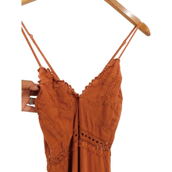 Scully Cantina Collection Empire Waist High Low Dress In Ginger Size XL Western - Picture 5 of 9